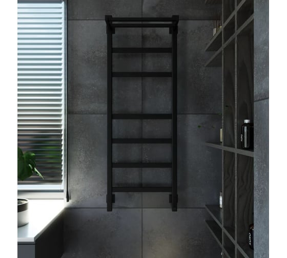 Электрический полотенцесушитель GROTA Tela 430x1200 черный Tela 430х1200 RAL9005 EL