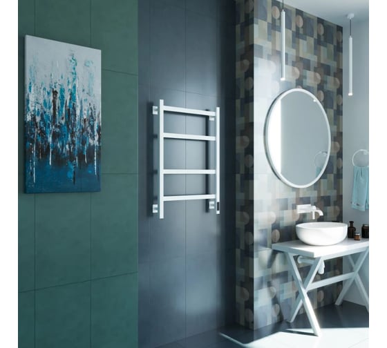 Электрический полотенцесушитель GROTA Nosto 530x800 белый Nosto 530х800 RAL9016 EL