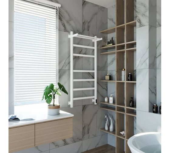 Электрический полотенцесушитель GROTA Tela 530x1200 белый Tela 530х1200 RAL9016 EL