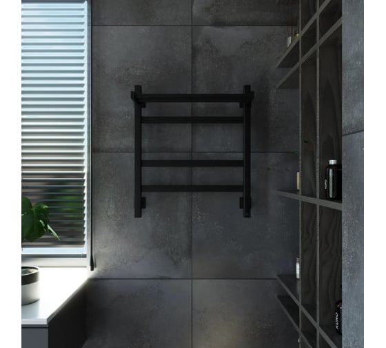 Электрический полотенцесушитель GROTA Tela 530x600 черный Tela 530х600 RAL9005 EL