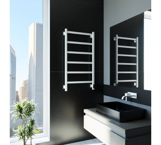 Электрический полотенцесушитель GROTA Soffi K 530x1000 черный Soffi K 530х1000 RAL9005 EL