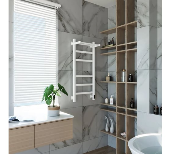 Электрический полотенцесушитель GROTA Tela 430x1000 белый Tela 430х1000 RAL9016 EL