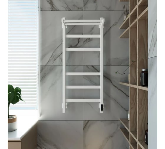 Электрический полотенцесушитель GROTA Tela 430x1000 белый Tela 430х1000 RAL9016 EL