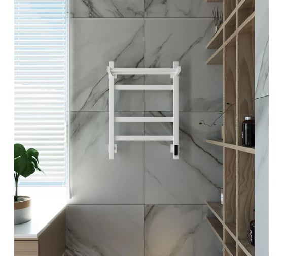 Электрический полотенцесушитель GROTA Tela 430x600 белый Tela 430х600 RAL9016 EL