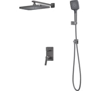 Встраиваемая система с тропическим и ручным душем IDDIS Parker матовый графит PARGM02i67