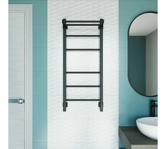 Полотенцесушитель электрический GROTA Alto 430x1000, черный Alto 430х1000 RAL9005 EL