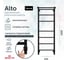 Полотенцесушитель электрический GROTA Alto 430x1200, черный Alto 430х1200 RAL9005 EL 3