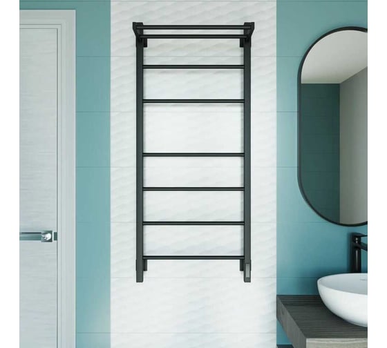 Полотенцесушитель электрический GROTA Alto 530x1000, черный Alto 530х1000 RAL9005 EL