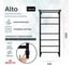 Полотенцесушитель электрический GROTA Alto 530x1000, черный Alto 530х1000 RAL9005 EL 7