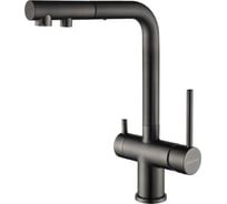 Смеситель для кухни Paulmark SERPENTINE, вороненая сталь Se213222-GM