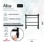 Полотенцесушитель электрический GROTA Alto 530x600, черный Alto 530х600 RAL9005 EL 7