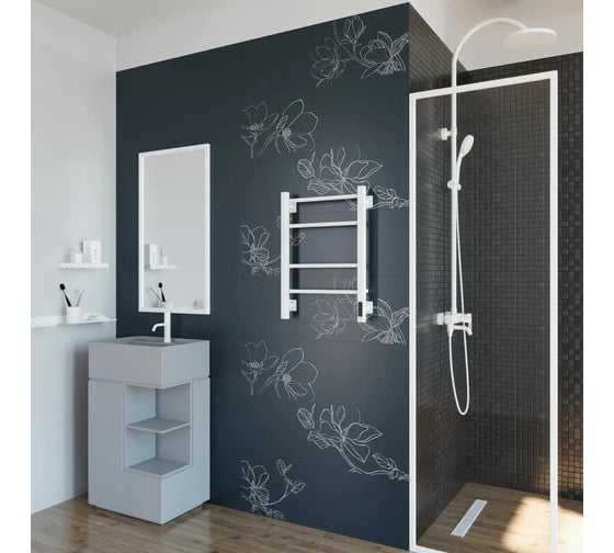 Полотенцесушитель электрический GROTA Costa 430x600, белый Costa 430х600 RAL9016 EL