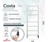 Полотенцесушитель электрический GROTA Costa 430x1200, белый Costa 430х1200 RAL9016 EL 7