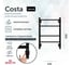 Полотенцесушитель электрический GROTA Costa 430x600, черный Costa 430х600 RAL9005 EL 7
