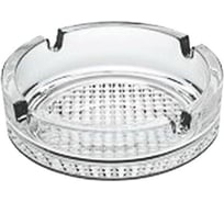Пепельница Mallony круглая, диаметр 106 мм, с рельефным дном, стекло 005968
