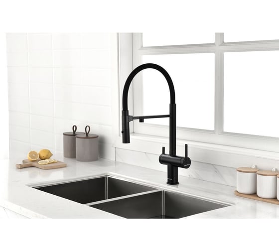 Смеситель для кухни Paulmark Gravity, антрацит, Starke- Gr213888-AN