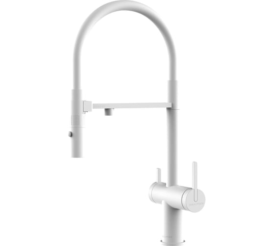 Смеситель для кухни Paulmark Gravity, белый матовый, Starke- Gr213888-WH
