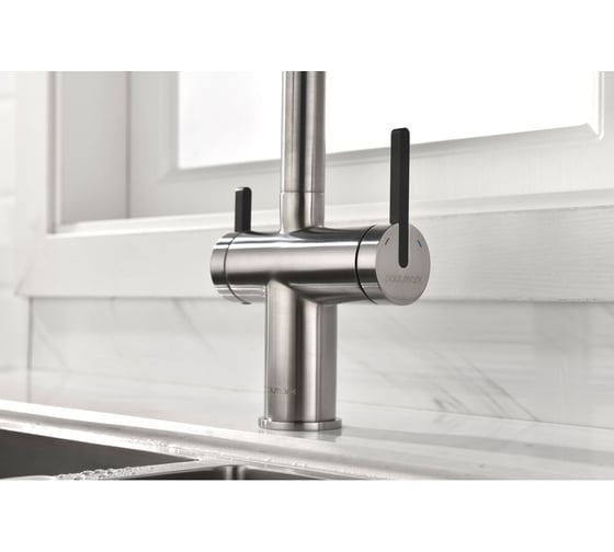 Смеситель для кухни Paulmark Gravity, брашированная нерж.сталь, Starke- Gr213888-BS