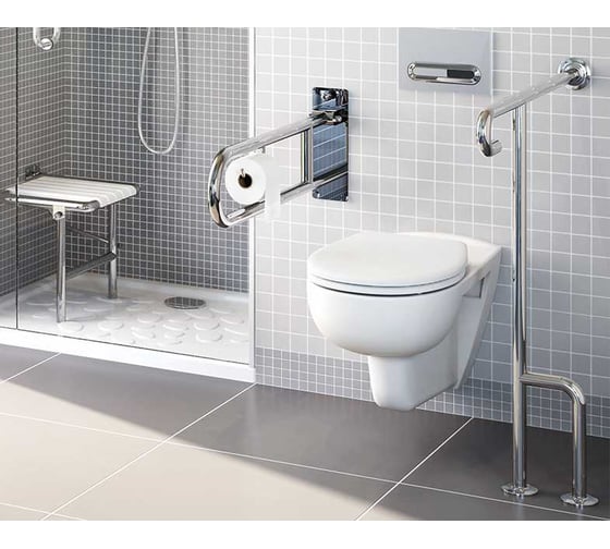 Поручень угловой напольный VitrA ArkitektA 90, хром A44469