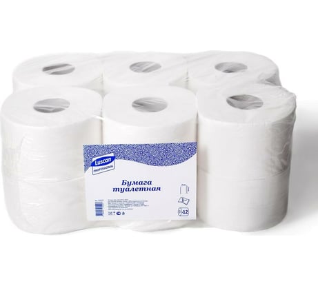 Туалетная бумага Luscan 1-слойная, 12 рулонов 694878