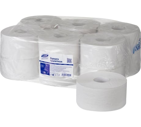 Туалетная бумага Luscan 1-слойная, 12 рулонов 601111