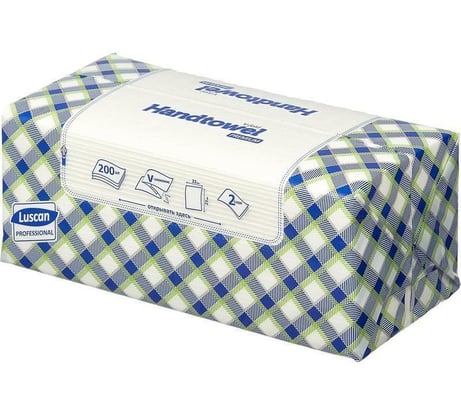 Бумажные полотенца Luscan листовые, 2-слойные, 200 листов 1122231