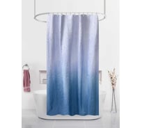 Штора для ванн Dasch 180х180 BT-829988 Волны, голуб. 13810