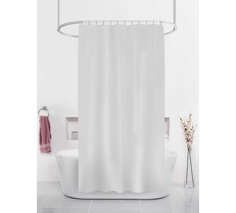 Штора для ванн Dasch PEVA GX005-W,180х200, белый 13670