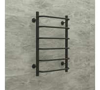 Полотенцесушитель стальной ТЕРМОДИЗАЙН N Steel, черный бархат, лесенка, W=500, H=500, 6 перекладин, 1/2в.р., TDNSt001BV