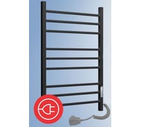 Полотенцесушитель стальной ТЕРМОДИЗАЙН O Steel, лесенка, W=500, H=1000, 15 перекладин, 1/2в.р. черн.бархат TDOSt004BV