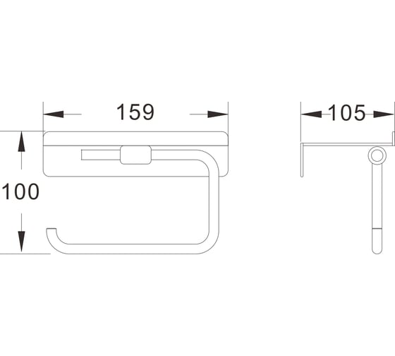 Держатель для туалетной бумаги SHEVANIK SG5705H-1