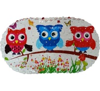 Коврик для ванной Рыжий кот Совы ПВХ 008621