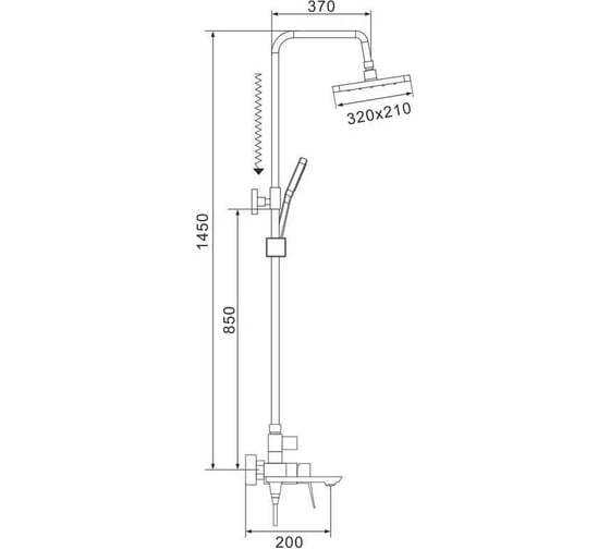 Душевая система SHEVANIK S4436G