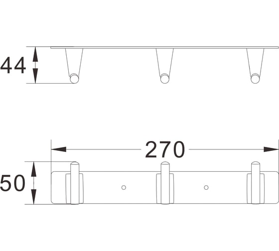 Планка с 3 крючками Shevanik SG5731G