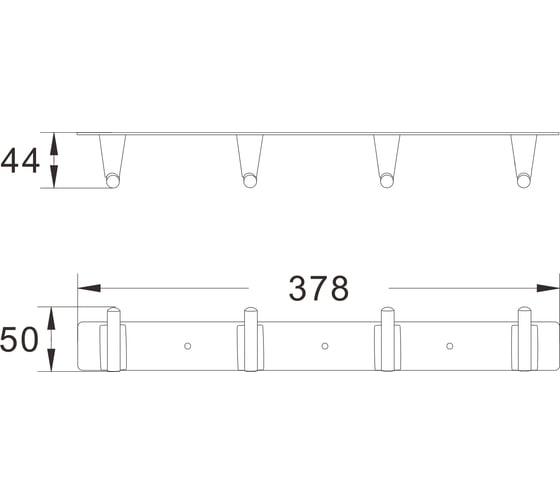 Планка с 4-мя крючками Shevanik SG5741G