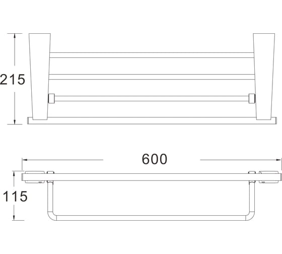 Полотенцедержатель с полкой Shevanik SG5708G