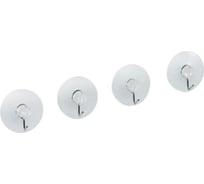 Крючки FACKELMANN на присоске, прозрачные, 4 шт., 4,5 см 16118