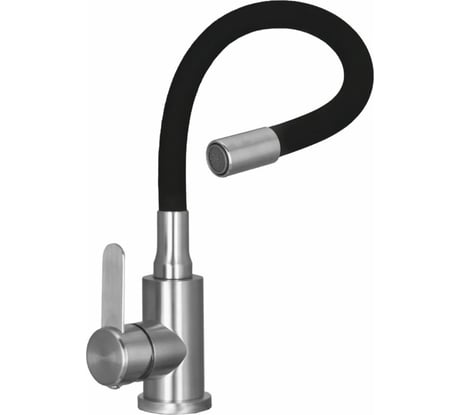 Смеситель WISENT для кухни с гибким изливом из нержавеющей стали W74004-02