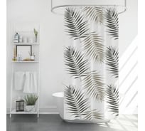 Шторка для ванной PERFECTO LINEA Harmony (12 колец в комплекте), 180x180 см, оазис, 36-118204