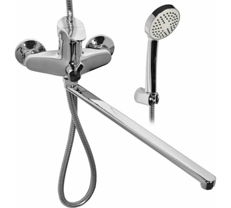 Смеситель WISENT для ванной с изливом 40 см. и душем W2201