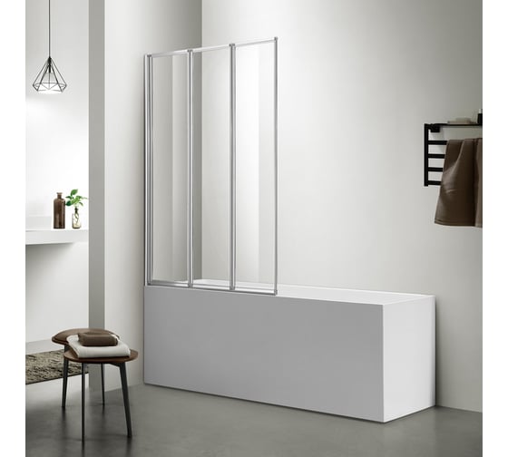 Шторка на ванну Azario PRESTON 3 секции, 90x150, с покрытием Easy clean NFC6433 66192 1