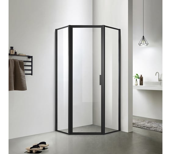 Душевое ограждение Azario RICHMOND 100x100x200, без поддона AZ-NAG3231 1000 Black 64430 1