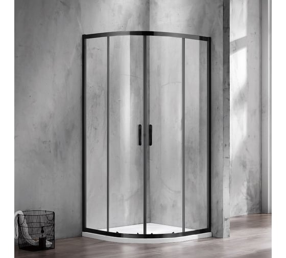 Душевое ограждение Azario MILTON 90x90x200, без поддона, Easy clean AZ-ND2142 900 Black 64264