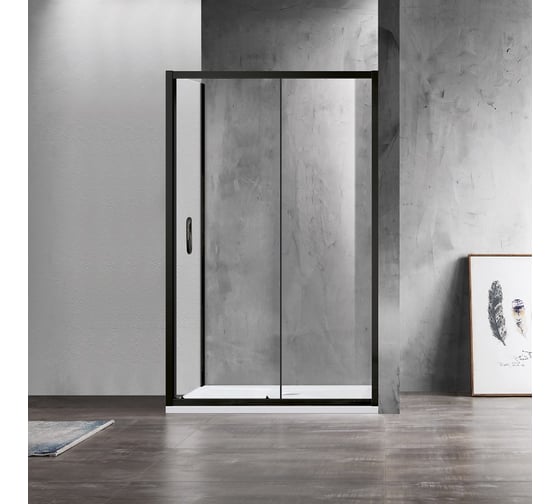 Душевое ограждение Azario MILTON 120x80x200, без поддона AZ-ND1131-R 1200 BLACK 64419