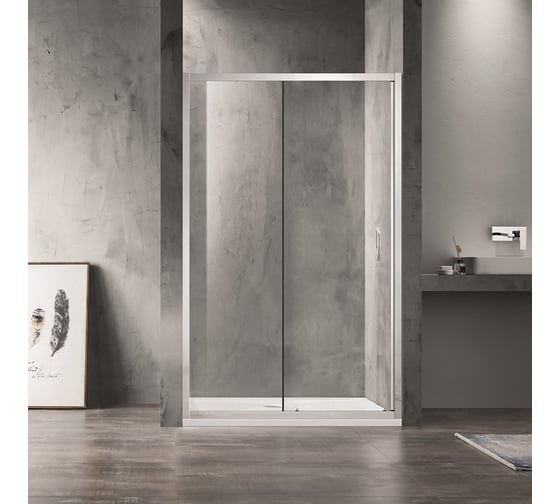 Душевая дверь Azario MILTON 140x200, профиль серебро AZ-ND 6121 1400 64392 1