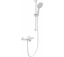 Смеситель для душа с гарнитуром Wonzon & Woghand ClickPlate, Белый матовый WW-B2052-A-MW