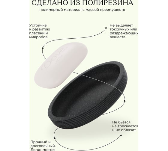 Настольная мыльница FORA TWISTER BLACK FOR-TWR036BL