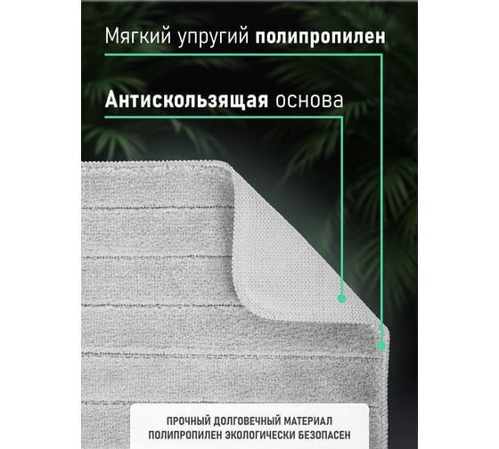 Коврик для ванной комнаты FORA 50x60 см, MIRACLE SILVER FOR-PP-MIR50-60SIL