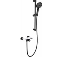 Смеситель для душа с гарнитуром Wonzon & Woghand ClickPlate, черный матовый WW-B2052-A-MB