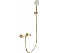 Смеситель для душа с термостатом Wonzon & Woghand INN 5, брашированное золото WW-B2063-A-BG